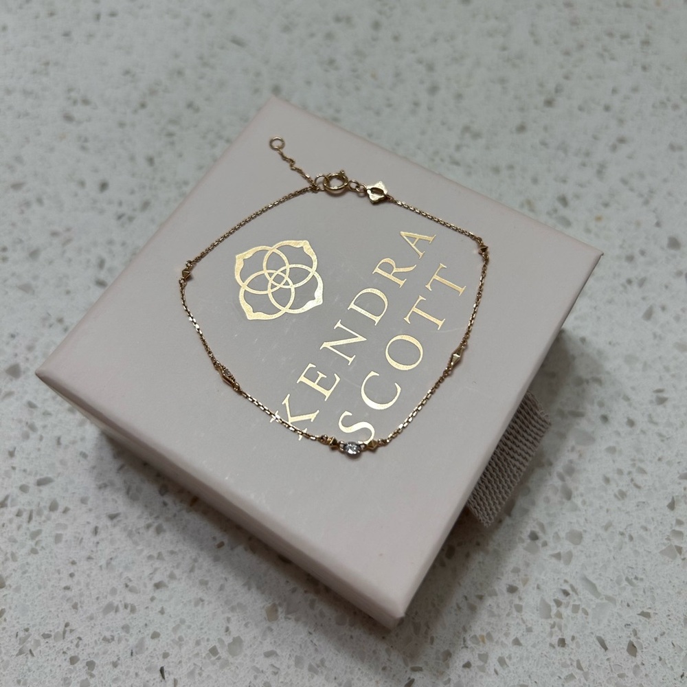 Kendra Scott Floating Diamond bracelet 14k solid gold